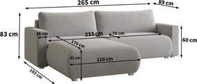 OFERTA Coltar extensibil crem MONORA, reversibil, calitate II