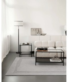 Covor gri deschis din lână 133x190 cm Morphic Rocca – Agnella