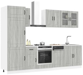 vidaXL Set de dulapuri de bucătărie 8 piese „Kalmar” lemn Sonoma gri
