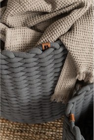 Coș de depozitare din material textil ø 40x40 cm Peach Skin Round XL – Bigso