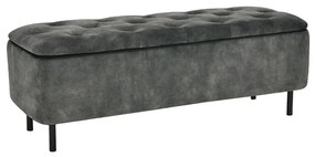 Bancheta cu spatiu de depozitare Catifea Verde inchis, EN VOGUE 120cm