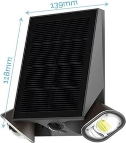 Viking - Aplică solară de perete LED reglabilă cu senzor LED/1,3W/3,7V IP44 4000K