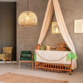 Lustră pe cablu ZANZIBAR 1xE27/20W/230V d. 35 cm bambus