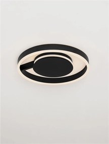 Lustra circulara aluminiu negru LED CCT SIENA 40cm