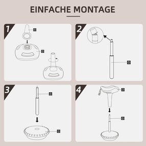 HOMCOM Scaun de echilibru, șezut mobil, rotativ, reglabil în înălțime, ergonomic, 34 x 34 x 68,5-83,5 cm, Maro | Aosom Romania