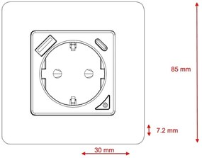Priză inteligentă Immax NEO 07800L 16A/230V + 1xUSB+1xUSB C Tuya