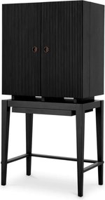 Bufet, Bar design LUX, Furnir de stejar gri carbune, Dimitrios