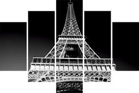 Tablou - Turnul Eiffel, alb-negru (150x105 cm)