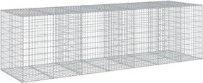 vidaXL Coș gabion cu capac, 350x100x100 cm, fier galvanizat