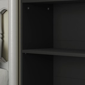 HOMCOM Bibliotecă raft de depozitare 6 niveluri cu rafturi reglabile pentru living, dormitor, birou, 60x24x158,5cm, negru | Aosom Romania