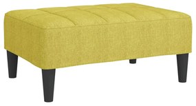 Canapea extensibila 2 locuri, 2 perne taburet, verde, textil Verde, Cu suport de picioare