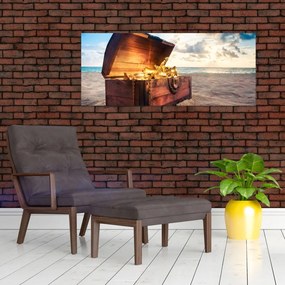 Tablou - Comoară pe plajă (120x50 cm)
