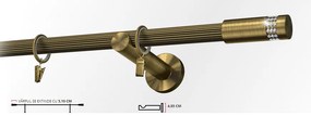 Galerie simpla picior universal striat XANTOS 19 mm - aur antic (Alege marime: 200 cm)