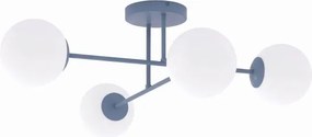 Lustră aplicată ROMA 4xE14/10W/230V albastră