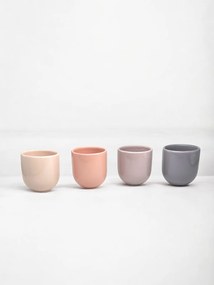 SET 4 PAHARE CAFEA CERAMICA NOVUM SPRINGTIME PASTEL 250ML