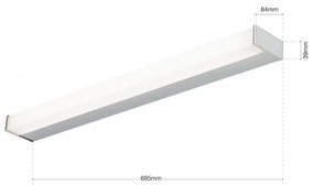 Aplica LED pentru oglinda baie, MARILYN 57cm, crom