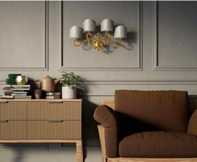 Aplica de perete stil clasic italian din alama Giglio