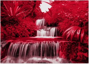 Tablou - Cascade indoneziene în roșu (70x50 cm)