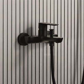 Baterie cada-dus Inter Ceramic Elinor monocomanda negru finisaj mat