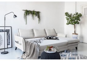 Colțar extensibil cu șezlong pe partea dreaptă Miuform Charming Charlie, albastru deschis