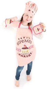 Set de bucătărie pentru copii din bumbac 4 buc Cupcakes - Tiseco Home Studio