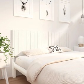 Tablie de pat, alb, 185,5x4x100 cm, lemn masiv de pin 1, Alb, 185.5 x 4 x 100 cm