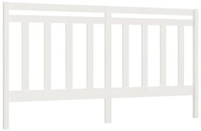 817811 vidaXL Tăblie de pat, alb, 206x4x100 cm, lemn masiv de pin