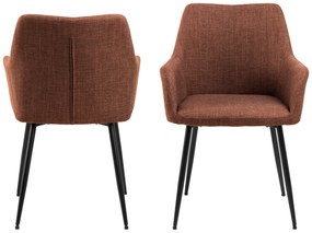 MAZZONI EXPORT VERA Teracotă (material Basel 44) - SCAUN MODERN ADÂNC TAPIȚAT PENTRU SALON/LIVING LOFT