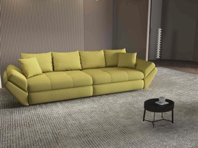 Canapea extensibilă dumonde cu ladă de depozitare si sezut confortabil din spuma high-density, Loana Enjoy Verde 300x100 cm
