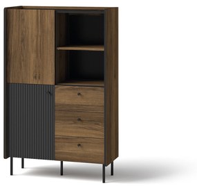 Comodă Phelan P4 (Nuc warmia + Negru). 1062534