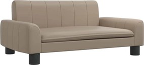 vidaXL Pat de câini, cappuccino, 70x45x30 cm, piele ecologică