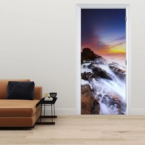Fototapet pentru ușă - Muntții în ceață (95x205cm)