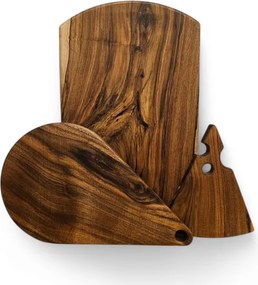 Set 3 tocatoare din lemn masiv Andros