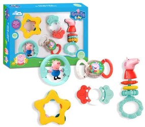 Purcelușa Peppa Fun set de zornăitoare și inele dentare pentru bebeluși, 5 buc
