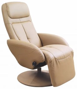 Fotoliu recliner tapitat Optima bej - H 84-101 cm