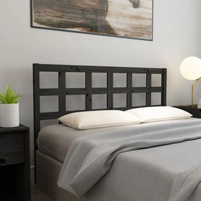 vidaXL Tăblie de pat, negru, 145,5x4x100 cm, lemn masiv de pin