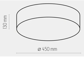 Plafonieră RONDO 4xE27/15W/230V d. 45 cm bej