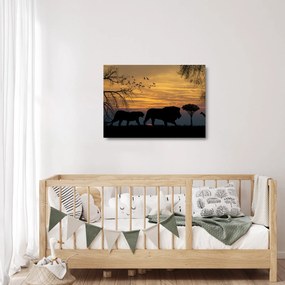 Tablou pe sticlă cu Safari (70x50 cm)