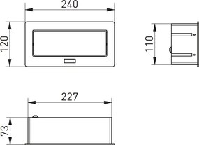 Priza incorporabila in blat Multi Soft GTV, 2 prize Schuko, USB A + C, HDMI, RJ45, alb, 240 x 120 mm Aluminiu Plastic, Alb, L:240 mm; l:120 mm; H:73