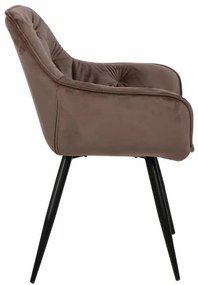 Scaun de bucătărie Cherry Velvet, cappuccino / negru