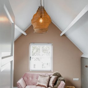 Lampă suspendată orientală aurie 60 cm - Nidum