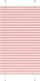 vidaXL Jaluză plisată roz 80x100cm Lățime țesătură 79,4 cm poliester