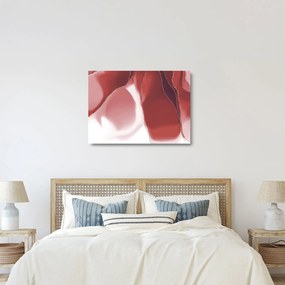 Tablou pe sticlă - Floare abstractă roșie N⁰3 (70x50 cm)