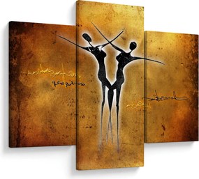 Tablou perechii dansând pictate (90x60 cm)