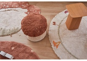 Fotoliu puf pentru copii cărămiziu/crem Boletus – Lorena Canals