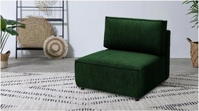 Modul pentru canapea verde cu tapițerie din catifea reiată (de mijloc) Nihad modular – Bobochic Paris