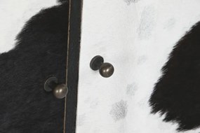 Bufet, negru, din lemn de mango si par de vaca, Corvus