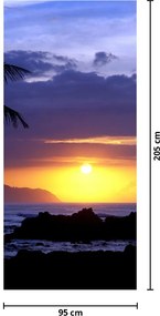 Fototapet pentru ușă - Apus de soare la mare (95x205cm)