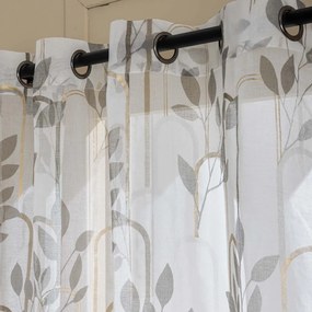 Perdea gri din voal 140x240 cm Roseris – douceur d'intérieur