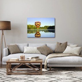 Tablou cu balon cu aer cald pe un lac (70x50 cm)